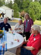 Sir Ric, Ma’am JoAnn Leobold, Ma’am Barbara Mancini, and Sir Bill Marlowe enjoy the perfect weather.