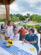 Ma’am’s Pat Harkins, Linda Bradley, and Salley Meeth enjoying each other’s company