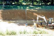 Setting the original fountain.