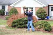 Len Young prepares for birds